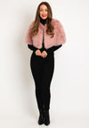 Serafina Collection One Size Faux Fur Shawl, Pink