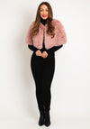 Serafina Collection One Size Faux Fur Shawl, Pink