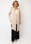 Serafina Collection Satin Blazer and Scarf, Beige