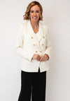 Serafina Collection Sequin Boucle Blazer, White