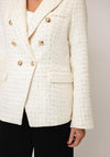Serafina Collection Sequin Boucle Blazer, White