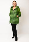 Serafina Collection Fringe Detail Puffer Coat, Green