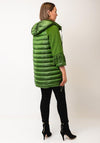 Serafina Collection Fringe Detail Puffer Coat, Green