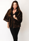 Serafina Collection One Size Faux Fur Jacket, Brown