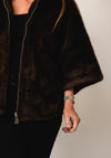 Serafina Collection One Size Faux Fur Jacket, Brown