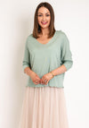 Serafina Collection One Size Fine Knit Sweater, Mint