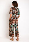 Serafina Collection One Size Wide Leg Print Jumpsuit, Black Multi