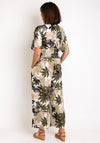 Serafina Collection One Size Wide Leg Print Jumpsuit, Green Multi
