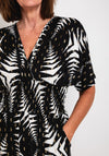 Serafina Collection One Size Aztec Wide Leg Jumpsuit, Black
