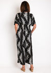 Serafina Collection One Size Aztec Wide Leg Jumpsuit, Black