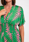 Serafina Collection One Size Aztec Wide Leg Jumpsuit, Green