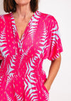 Serafina Collection One Size Aztec Wide Leg Jumpsuit, Pink