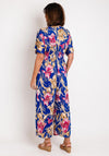 Serafina Collection One Size Floral Print Cropped Jumpsuit, Blue