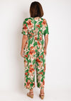 Serafina Collection One Size Floral Print Cropped Jumpsuit, Green