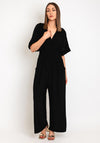 Serafina Collection One Size Wide Leg Jumpsuit, Black