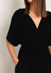 Serafina Collection One Size Wide Leg Jumpsuit, Black