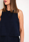 Serafina Collection Open Back Wide Leg Jumpsuit, Navy
