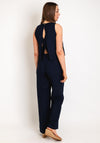 Serafina Collection Open Back Wide Leg Jumpsuit, Navy