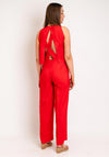 Serafina Collection Open Back Wide Leg Jumpsuit, Red