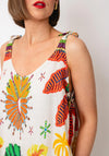 Serafina Collection Tropical Tie Shoulder Jumpsuit, Cream