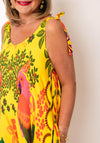 Serafina Collection Tropical Tie Shoulder Jumpsuit, Yellow