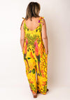 Serafina Collection Tropical Tie Shoulder Jumpsuit, Yellow