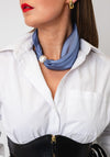 Serafina Collection Magnetic Pearl Neck Scarf, Light Powder Blue