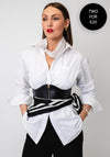 Serafina Collection Magnetic Pearl Neck Scarf, Pearl