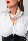 Serafina Collection Magnetic Pearl Neck Scarf, Pearl