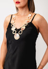 Serafina Collection Assorted Acrylic Disc Necklace, Beige