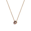 9 Carat Halo Pendant Necklace, Gold