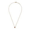 9 Carat Gold Square CZ Halo Pendant Necklace, Gold