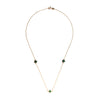 9 Carat Gold Malachite Floral Trio Necklace, Gold