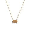 9 Carat Gold Small Double Coin Necklace, Gold