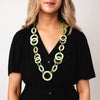 Serafina Collection Resin Chain Link Necklace, Green