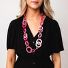 Serafina Collection Resin Chain Link Necklace, Pink