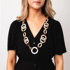 Serafina Collection Resin Chain Link Necklace, Taupe