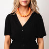 Serafina Collection Beaded Necklace, Orange