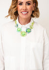 Serafina Collection Chunky Chain Disc Necklace, Green