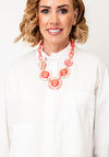 Serafina Collection Chunky Chain Disc Necklace, Pink
