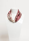 Serafina Collection Magnetic Pearl Paisley Print Neck Scarf, Wine