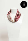 Serafina Collection Magnetic Pearl Paisley Print Neck Scarf, Wine