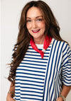 Serafina Satin Pearl Magnetic Neck Scarf, Red