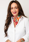 Serafina Satin Geometric Magnetic Neck Scarf, Multi