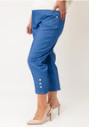 Yew Cargo Style Capri Trousers, Denim Blue