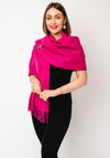 Serafina Collection Scarf and Brooch Gift Set, Fuchsia Pink
