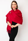 Serafina Collection Scarf and Brooch Gift Set, Wine