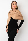 Serafina Collection Cashmere Blend Pashmina and Brooch, Camel