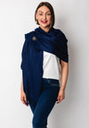 Serafina Collection Scarf and Brooch Gift Set, Marine