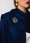Serafina Collection Scarf and Brooch Gift Set, Marine